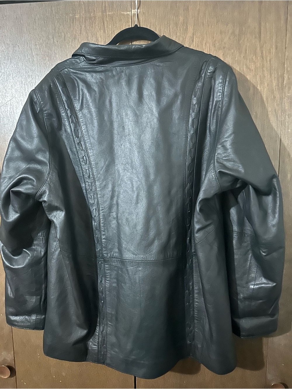 Boutique of Leathers Classic Women's Leather Button-Front Jacket Black Size 16 - Picture 8 of 14